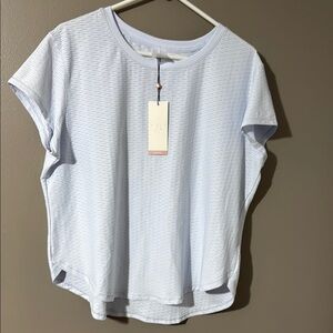 Blue Dolman Sleeve Boxy T-Shirt